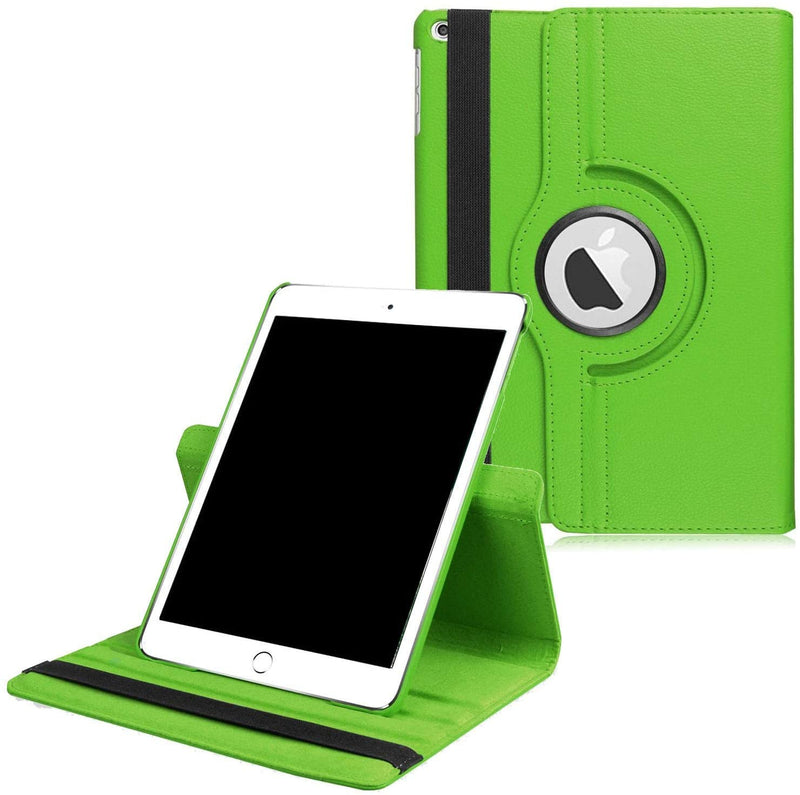 Rotating Case for Apple iPad 9th 8th 7th Gen 10.2 inch- 360 Degree Rotating Stand Protective Cover with Auto Sleep Wake for iPad 9.7 inch (6th Gen, 5th Gen) / iPad Air 2 / iPad Air - Black - Green
