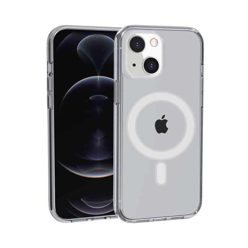 For iPhone 13 Pro MegSafe Compatible Sturdy Ultra Thick 3mm Transparent Hybrid Case Cover - Smoke