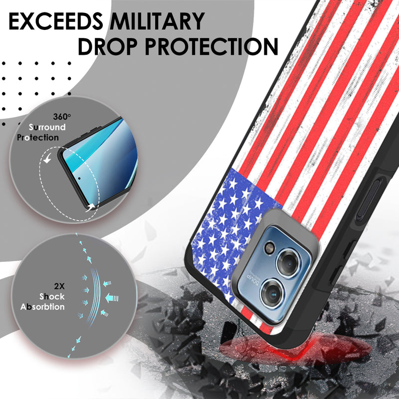 For Motorola G Stylus 5G 2023 Tough Strong Hybrid (Magnet Mount Friendly) Case Cover - USA