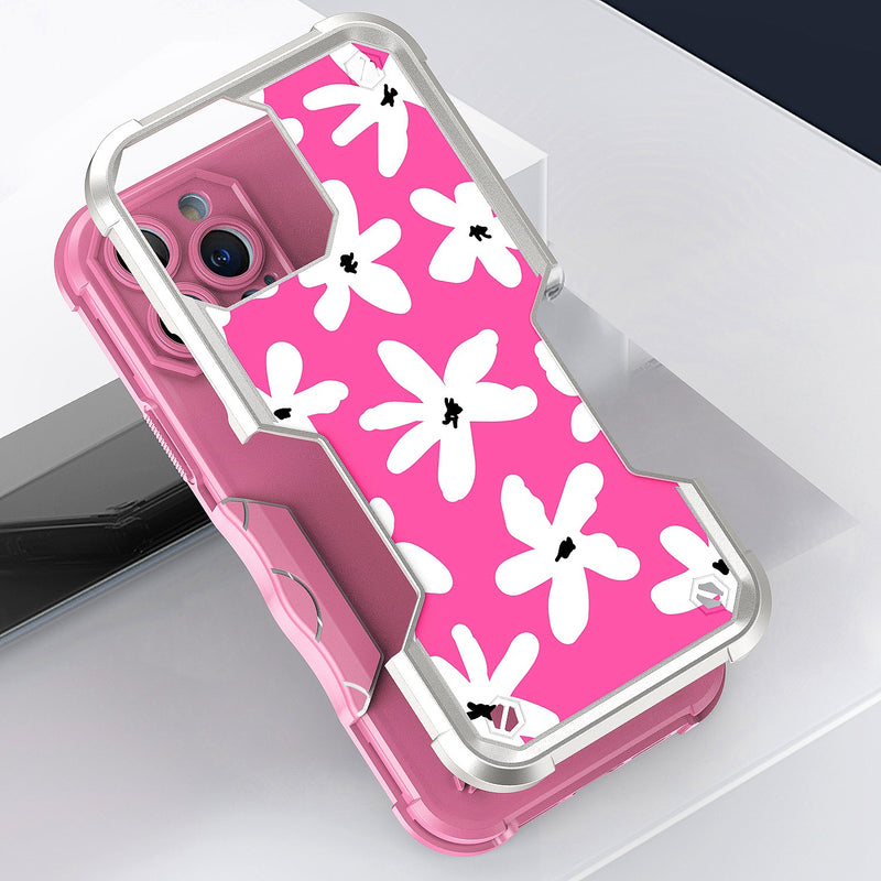 For Apple iPhone 14 PRO MAX 6.7" Attractive Design Shockproof Hybrid Case Cover - D