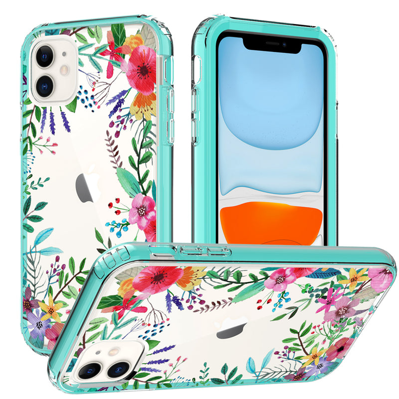 For Apple iPhone 14 6.1" Essence Beautiful Design Hybrid Shockproof Case Cover - A