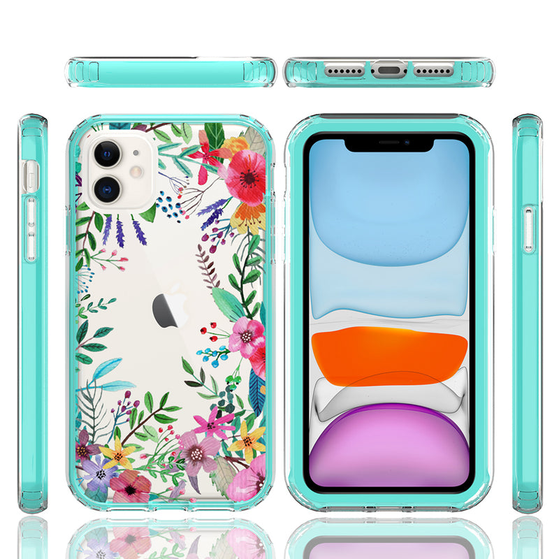 For Apple iPhone 14 6.1" Essence Beautiful Design Hybrid Shockproof Case Cover - A