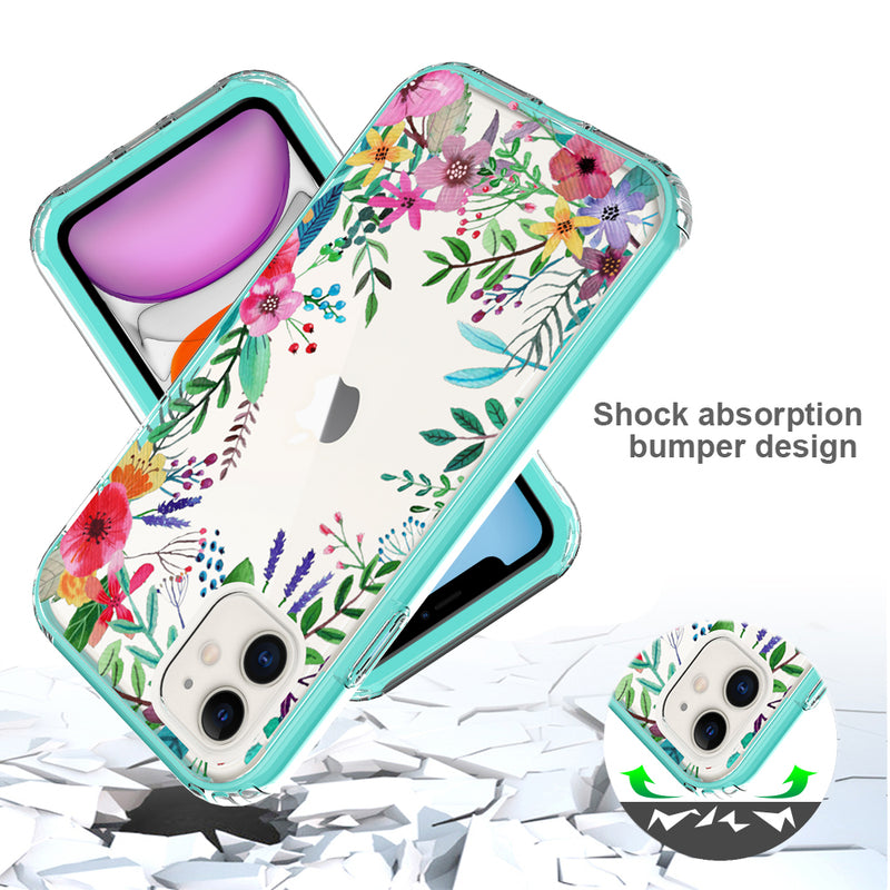 For Apple iPhone 14 6.1" Essence Beautiful Design Hybrid Shockproof Case Cover - A