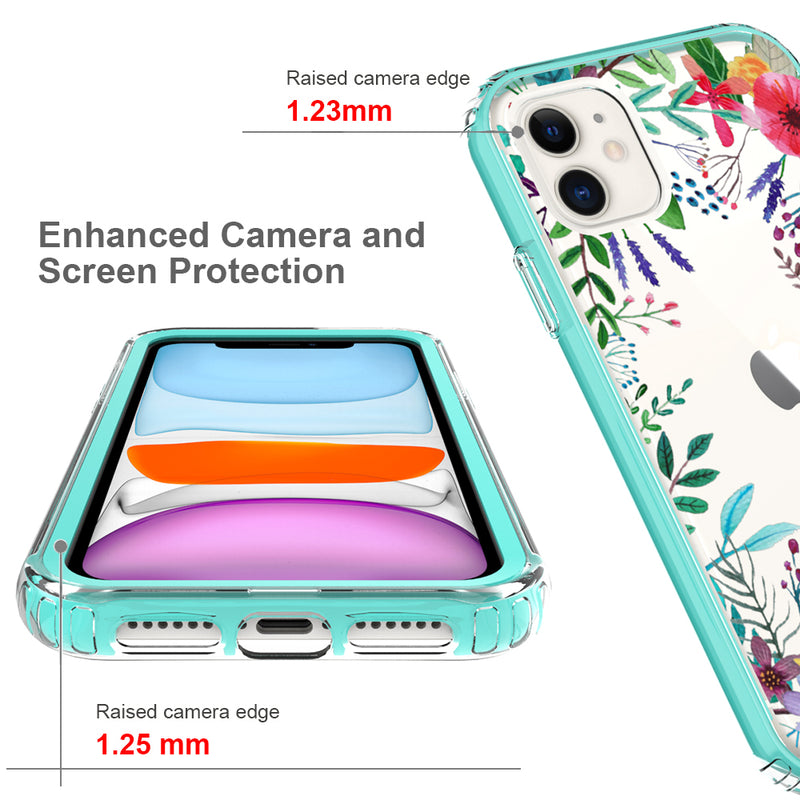 For Apple iPhone 14 6.1" Essence Beautiful Design Hybrid Shockproof Case Cover - A