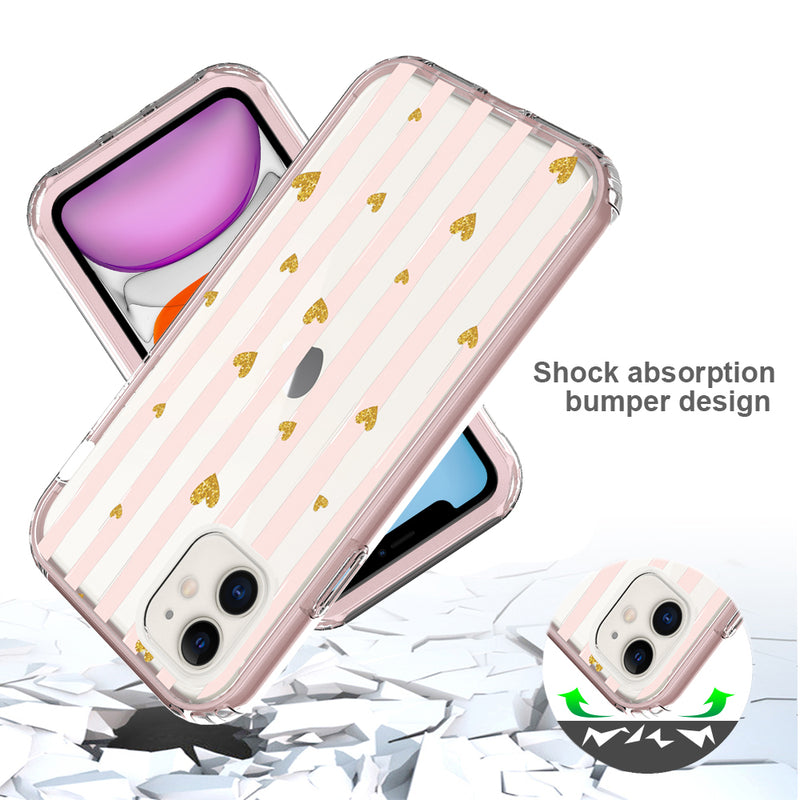 For Apple iPhone 14 6.1" Essence Beautiful Design Hybrid Shockproof Case Cover - E