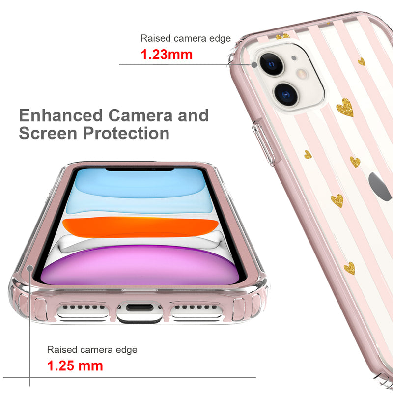 For Apple iPhone 14 6.1" Essence Beautiful Design Hybrid Shockproof Case Cover - E