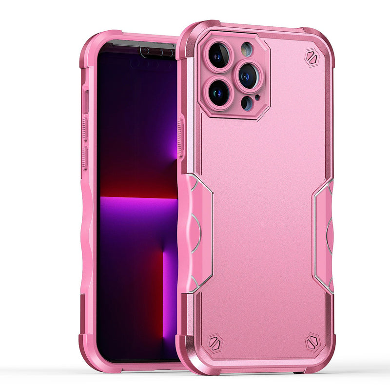 For Apple iPhone 14 6.1" Exquisite Tough Shockproof Hybrid Case Cover - Pink