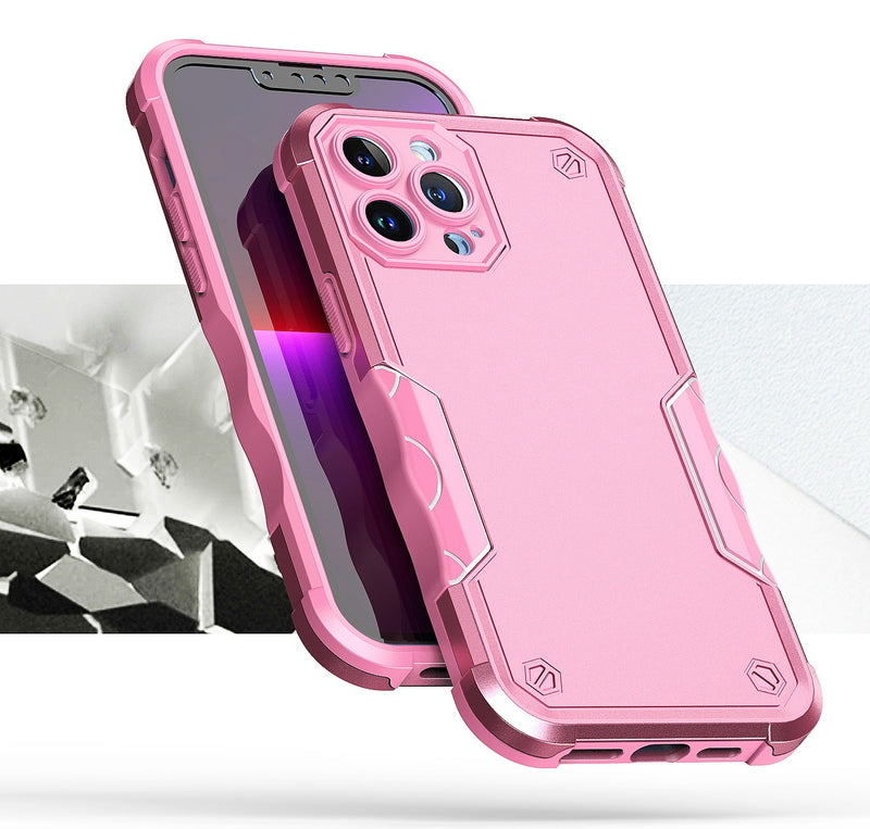 For Apple iPhone 14 6.1" Exquisite Tough Shockproof Hybrid Case Cover - Pink