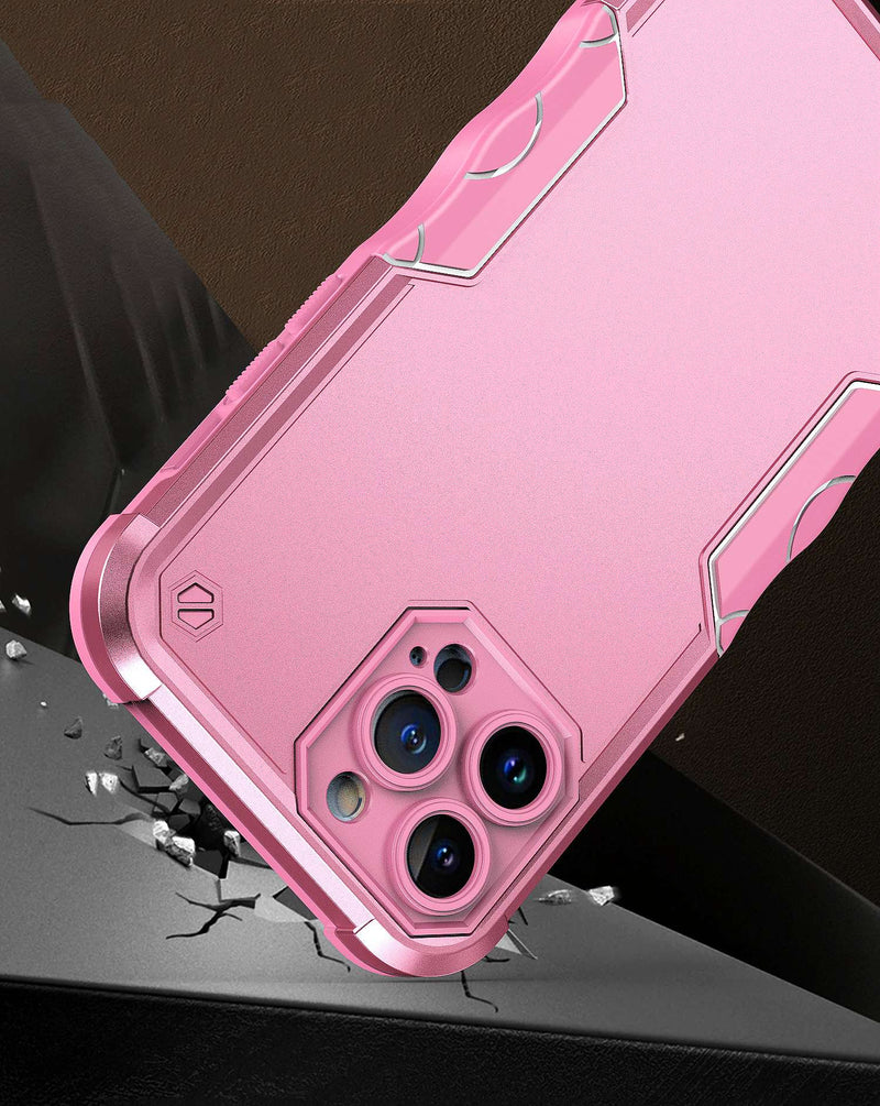 For Apple iPhone 14 6.1" Exquisite Tough Shockproof Hybrid Case Cover - Pink