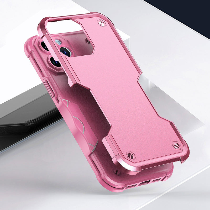 For Apple iPhone 14 PRO MAX 6.7" Exquisite Tough Shockproof Hybrid Case Cover - Pink