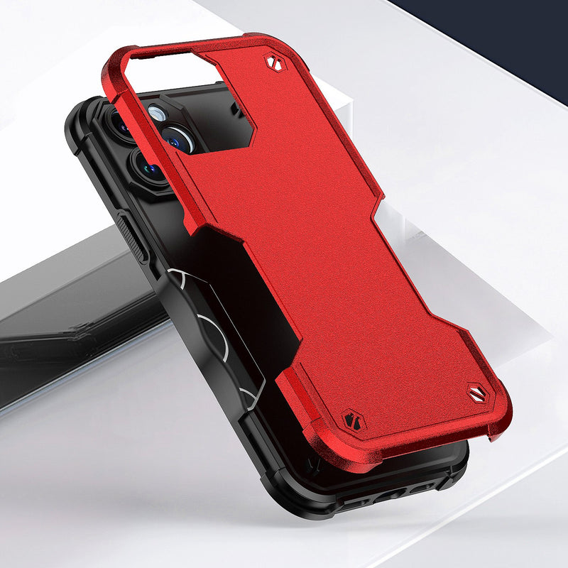 For Apple iPhone 14 6.1" Exquisite Tough Shockproof Hybrid Case Cover - Red