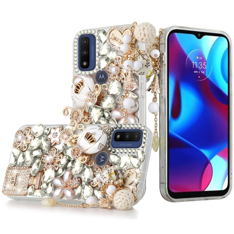 For iPhone 13 Pro Full Diamond with Ornaments Hard TPU Case Cover - Ultimate Multi Ornament