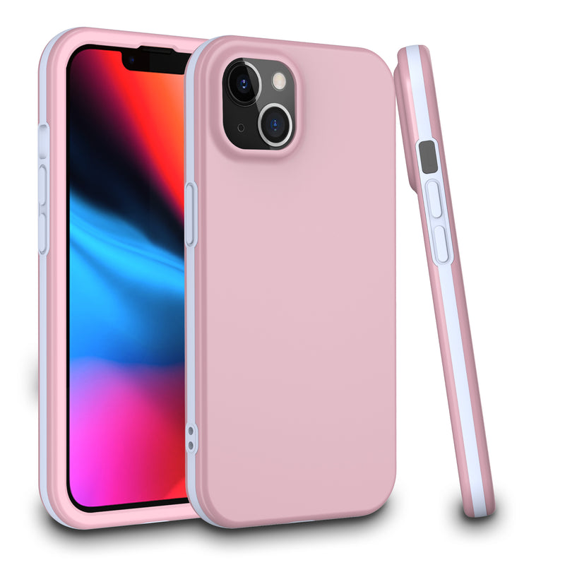 For iPhone 13 Pro Max All Coverage Full Protection 360 With Built-In Screen Protector Case - Light Pink