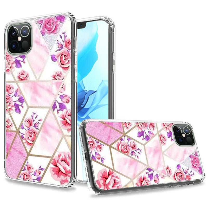 For iPhone 13 Pro Trendy Fashion Design Hybrid Case Cover - Astonishing Floral