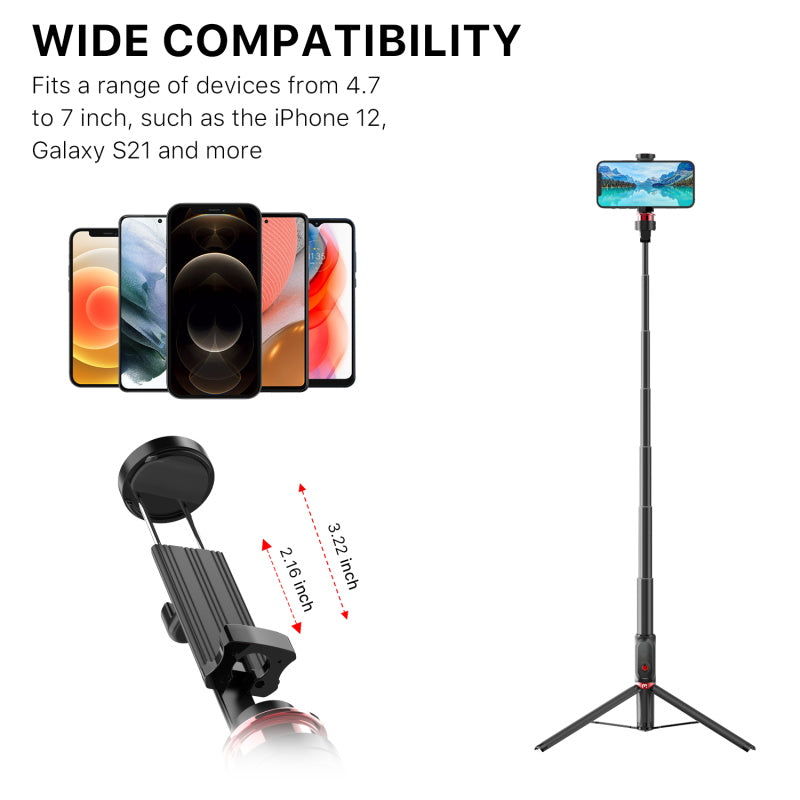 MyBat Pro Portable 60 inch Tripod Selfie Stick - Black