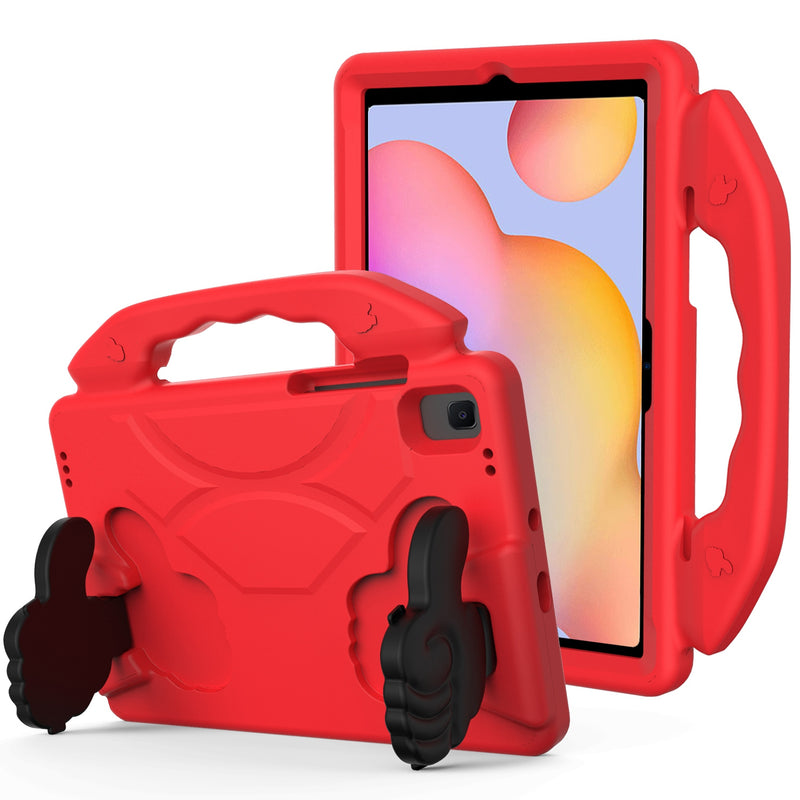 For Samsung Galaxy Tab A8 10.5 inch (2022) Thumbs Up Kickstand Shockproof Tablet Case Cover - Red