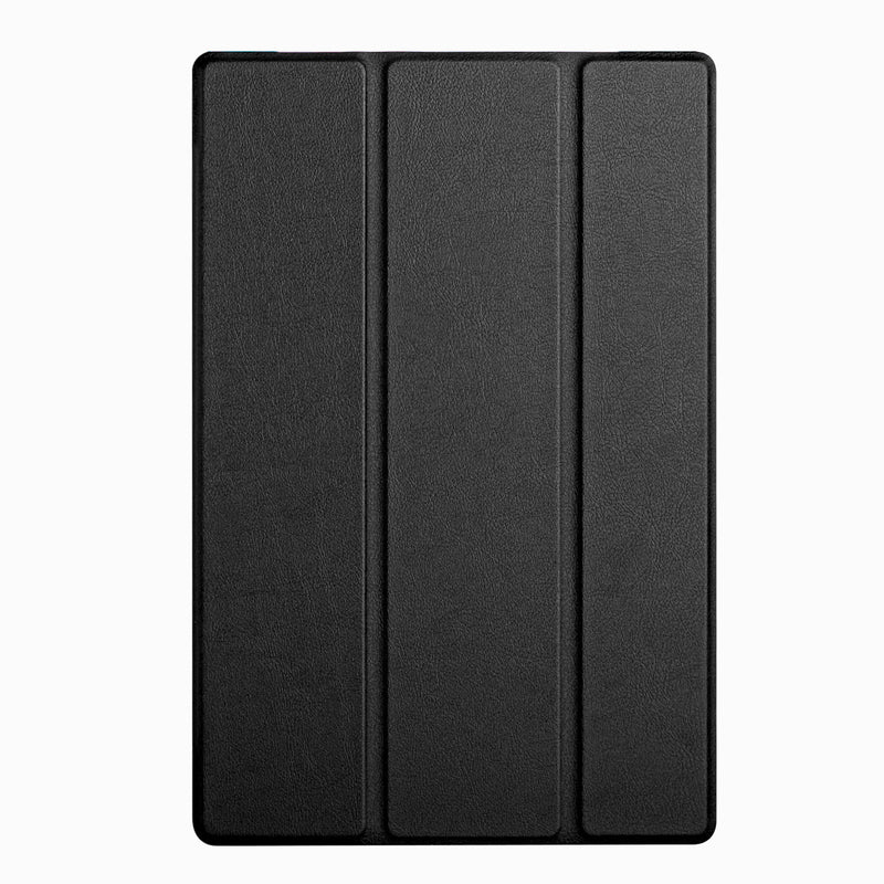 For Samsung Galaxy Tab A8 10.5 inch (2022) Trifold Magnetic Closure PU Leather Case Cover - Black