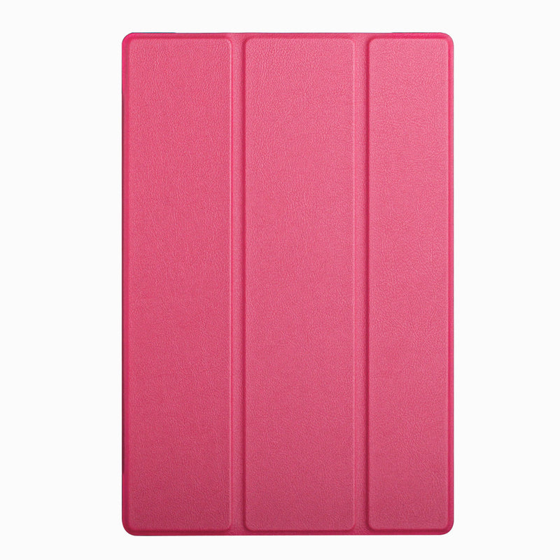 For Samsung Galaxy Tab A8 10.5 inch (2022) Trifold Magnetic Closure PU Leather Case Cover - Hot Pink