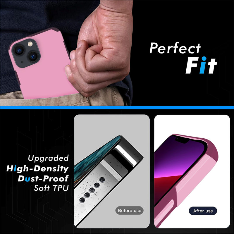 For iPhone 13 Premium Minimalistic Slim Tough ShockProof Hybrid Case Cover - Fruity Wine