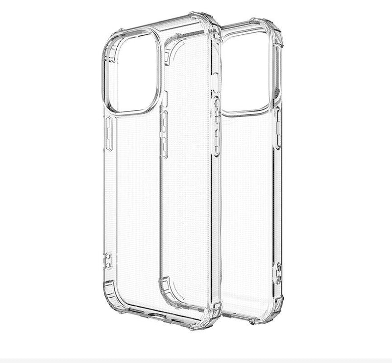 For iPhone 13 6.1 Shockproof Transparent Thick TPU Case Cover - Clear