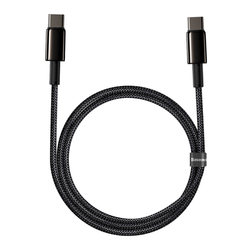 Baseus Tungsten Gold Fast Charging Data Cable Type-C to Type-C 100W 200cm (6 Ft)