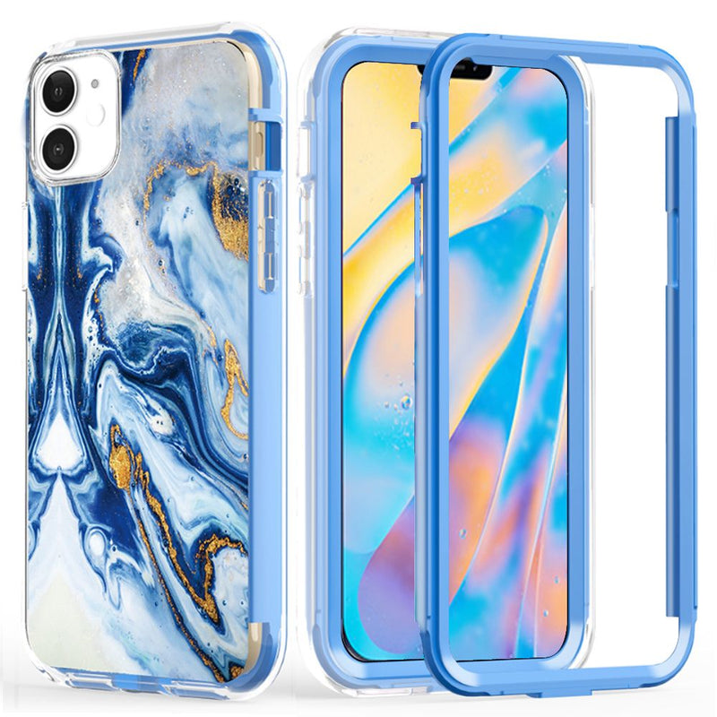 For iPhone 12 Mini 5.4 Craze Fashion Design Case Cover - Blue Universe