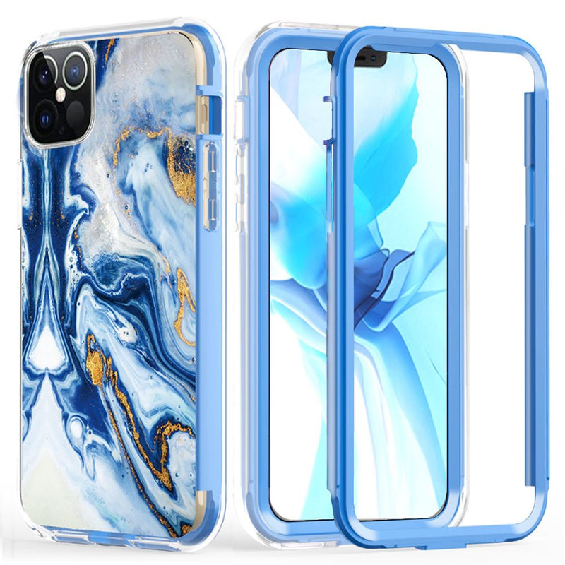 For iPhone 12/Pro (6.1 Only) Craze Fashion Design Case Cover - Blue Universe