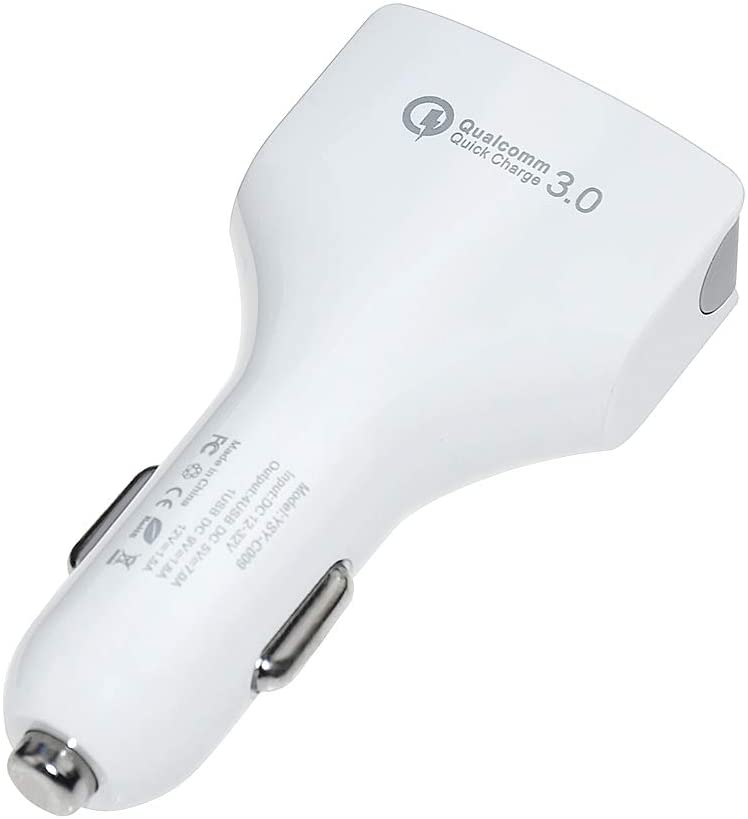 SEETEL Fast Car Charger 35W 4 USB Ports QC 3.0 for iPhone/Samsung/iPad Model: YSY-C009 - White