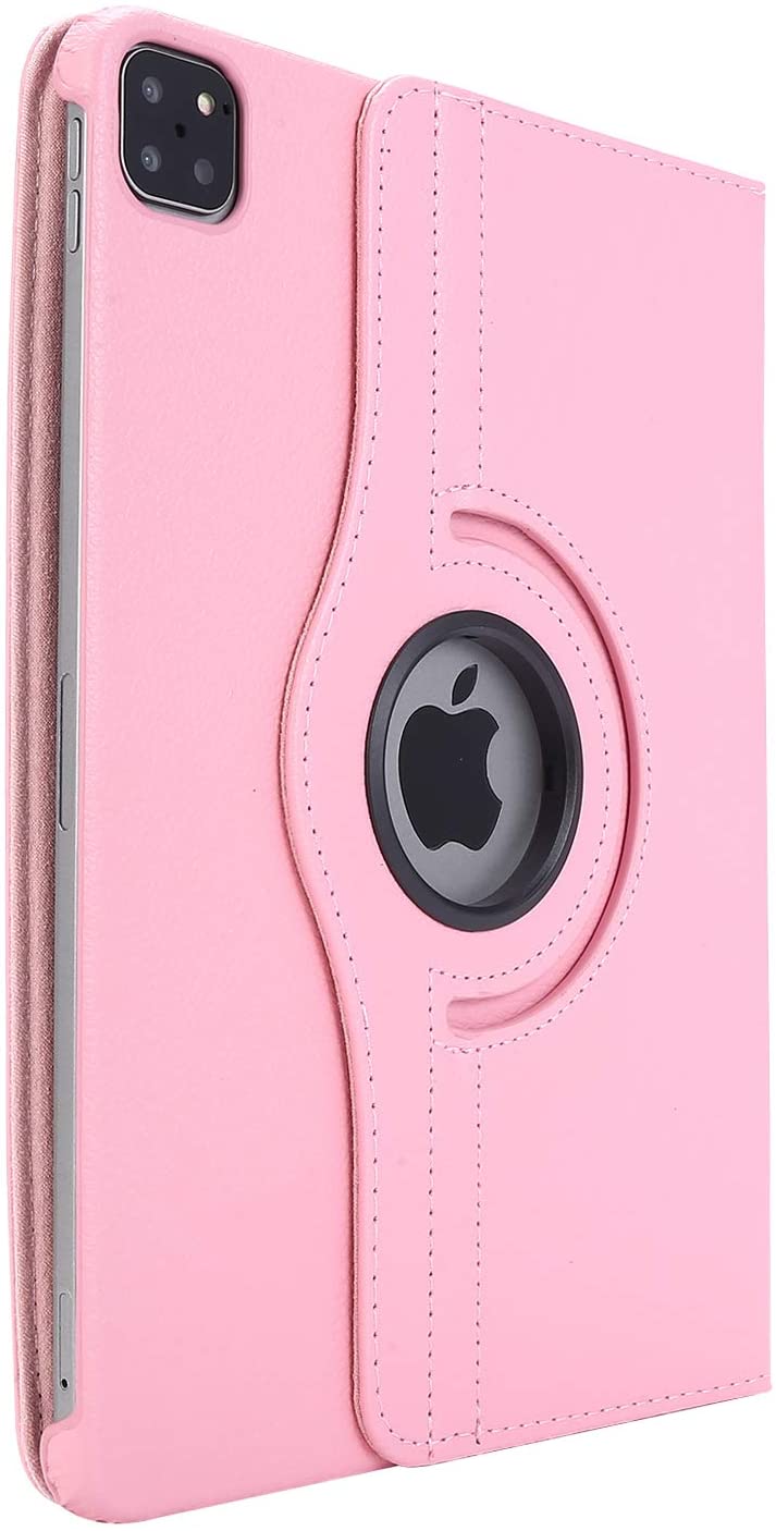 Rotating Case for New iPad Pro 11 Case 2020/2018, iPad Pro (11-inch, 2nd Generation) / iPad Pro 11 2018 Case, 360 Degree Rotating Stand Protective Cover with Auto Sleep/Wake - Light Pink