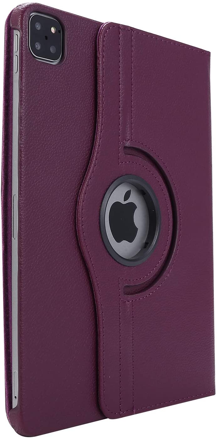 Rotating Case for New iPad Pro 11 Case 2020/2018, iPad Pro (11-inch, 2nd Generation) / iPad Pro 11 2018 Case, 360 Degree Rotating Stand Protective Cover with Auto Sleep/Wake - Purple