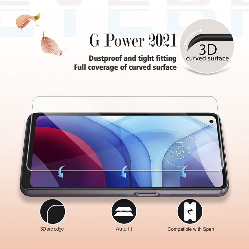 Tempered Glass Screen Protector (2.5D) for Motorola Moto G Power (2021) - Clear