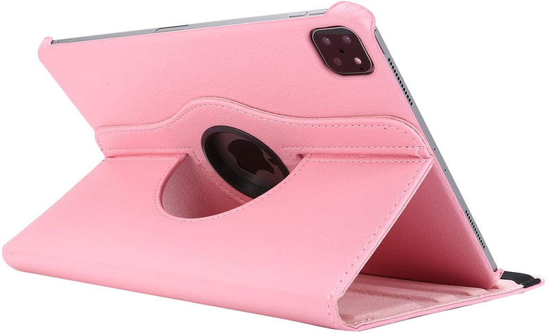 Rotating Case for New iPad Pro 11 Case 2020/2018, iPad Pro (11-inch, 2nd Generation) / iPad Pro 11 2018 Case, 360 Degree Rotating Stand Protective Cover with Auto Sleep/Wake - Light Pink