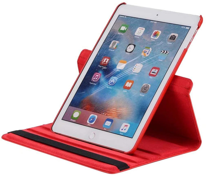 Rotating Case for iPad Mini 4 / Mini 5 (2019), 360 Degree Rotation Stand, Smart Protective Cover with Auto Wake/Sleep Fits iPad Mini 4th/5th Generation - Red
