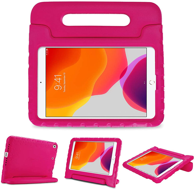 Handle Kids Case for iPad 9.7 2017/2018 & iPad Air 2 - Light Weight Shock Proof Convertible Handle Stand Friendly Kids Case for 9.7-inch iPad 5th & 6th Gen, iPad Air 1 & iPad Air 2 - Magenta