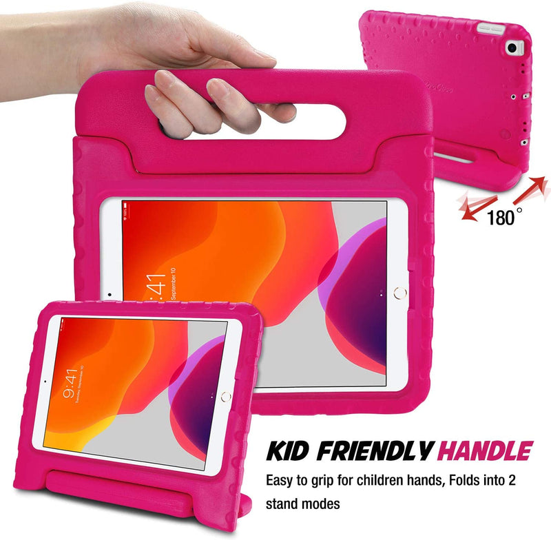 Handle Kids Case for iPad 9.7 2017/2018 & iPad Air 2 - Light Weight Shock Proof Convertible Handle Stand Friendly Kids Case for 9.7-inch iPad 5th & 6th Gen, iPad Air 1 & iPad Air 2 - Magenta