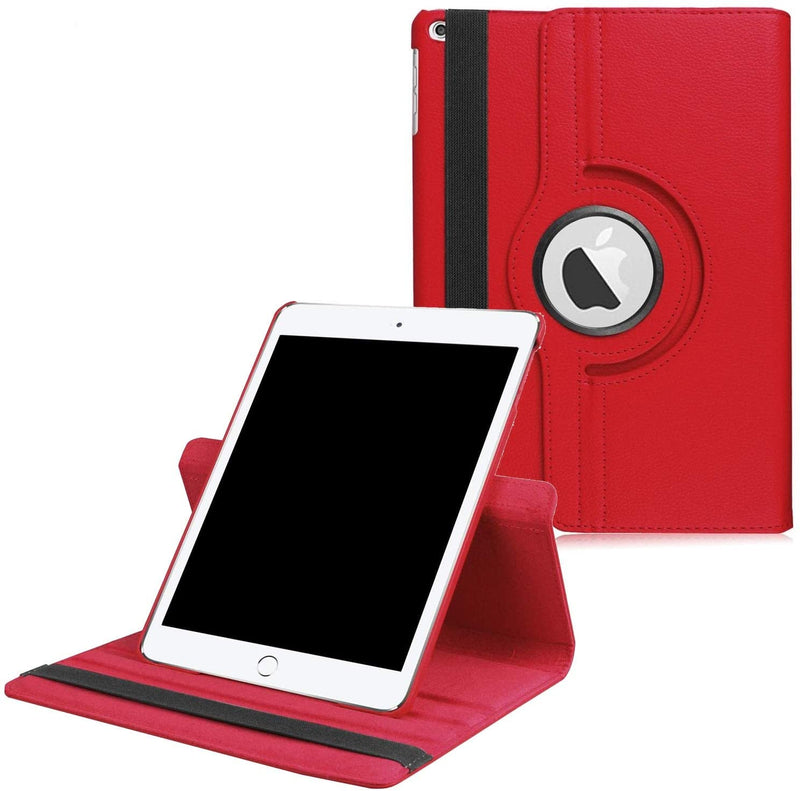 Rotating Case for iPad 9.7 2018 2017 / iPad Air 2 / iPad Air - 360 Degree Rotating Stand Protective Cover with Auto Sleep Wake for iPad 9.7 inch (6th Gen, 5th Gen) / iPad Air 2 / iPad Air - Red