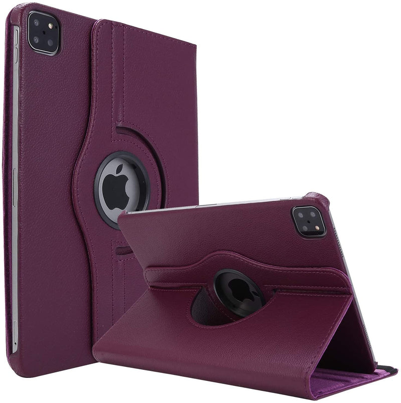 Rotating Case for New iPad Pro 11 Case 2020/2018, iPad Pro (11-inch, 2nd Generation) / iPad Pro 11 2018 Case, 360 Degree Rotating Stand Protective Cover with Auto Sleep/Wake - Purple