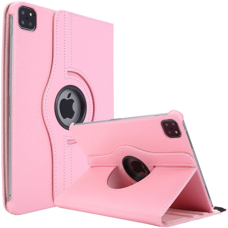 Rotating Case for New iPad Pro 11 Case 2020/2018, iPad Pro (11-inch, 2nd Generation) / iPad Pro 11 2018 Case, 360 Degree Rotating Stand Protective Cover with Auto Sleep/Wake - Light Pink