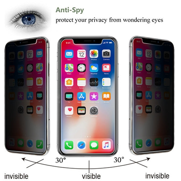 Premium AAA Case Friendly Privacy Tempered Glass Screen Protector for Apple iPhone X/XS/11 Pro - Light Privacy(No package)