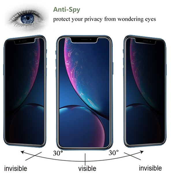 Premium AAA Case Friendly Privacy Tempered Glass Screen Protector for Apple iPhone XR/11 - Light Privacy (No package)