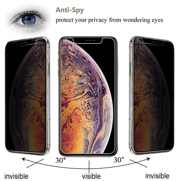 Premium AAA Case Friendly Privacy Tempered Glass Screen Protector for Apple iPhone XS Max/11 Pro Max - Light Privacy (No package)