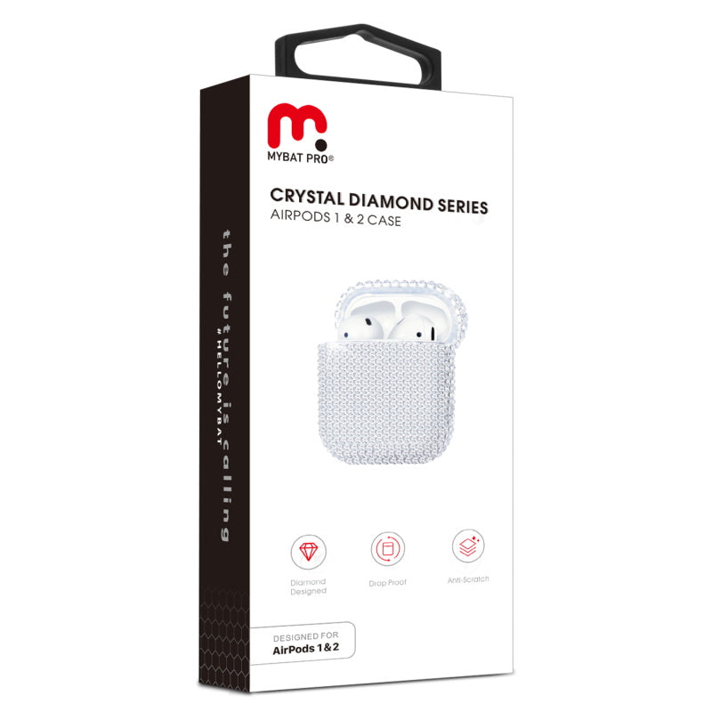 MyBat Pro Diamond Protective Case for Apple AirPods with Wireless Charging Case - Silver