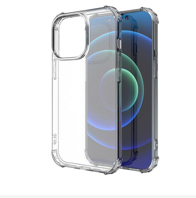 For iPhone 13 6.1 Shockproof Transparent Thick TPU Case Cover - Clear