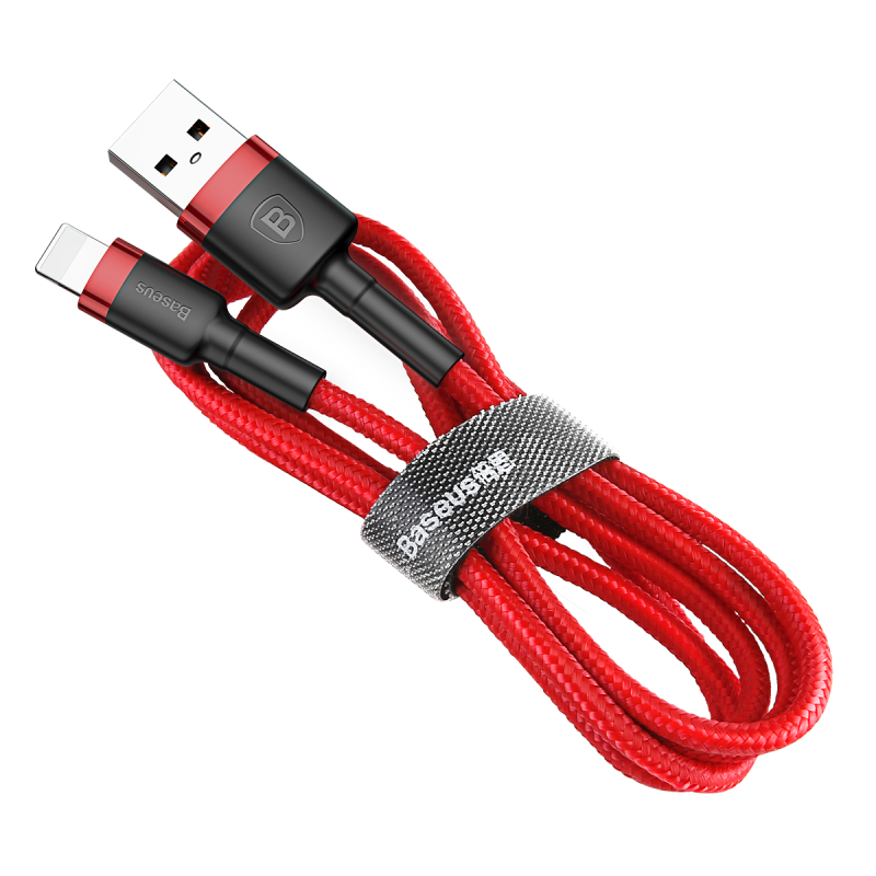 Baseus Cafule Cable Lightning to USB Fast Charge 2A 300cm (10 Ft) Red