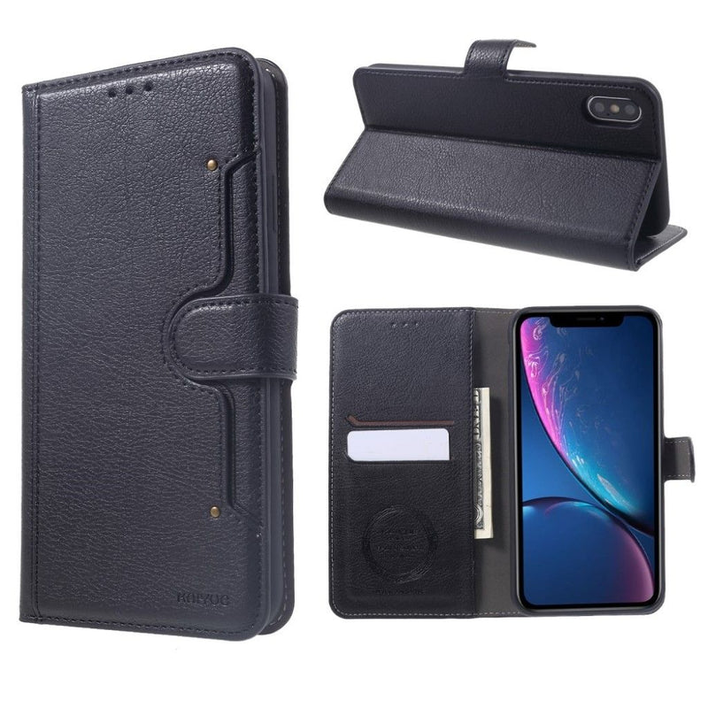 KAIYUE PU Leather Wallet Case with Magnetic Flip Cover For Samsung A72 5G - Black