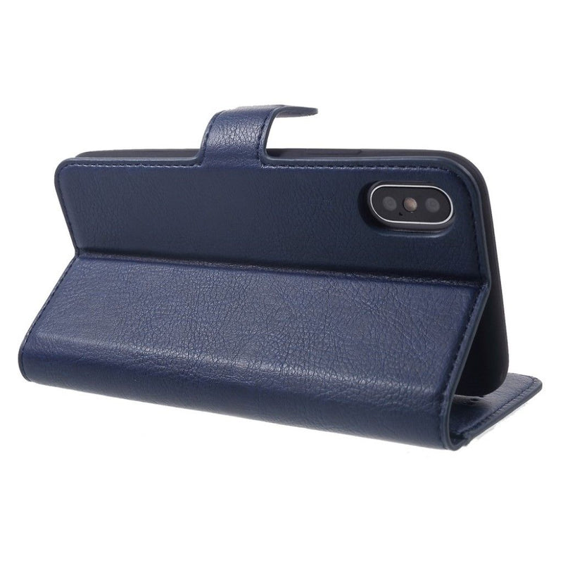 KAIYUE PU Leather Wallet Case with Magnetic Flip Cover For Samsung S21 Ultra - Navy Blue