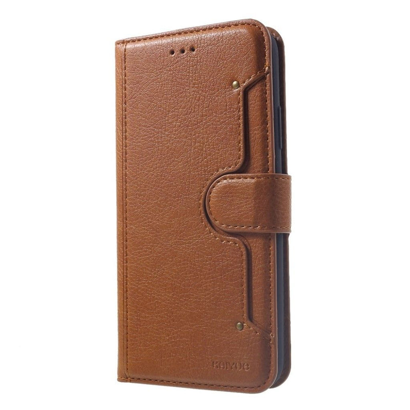 KAIYUE PU Leather Wallet Case with Magnetic Flip Cover For Samsung A52 5G - Brown
