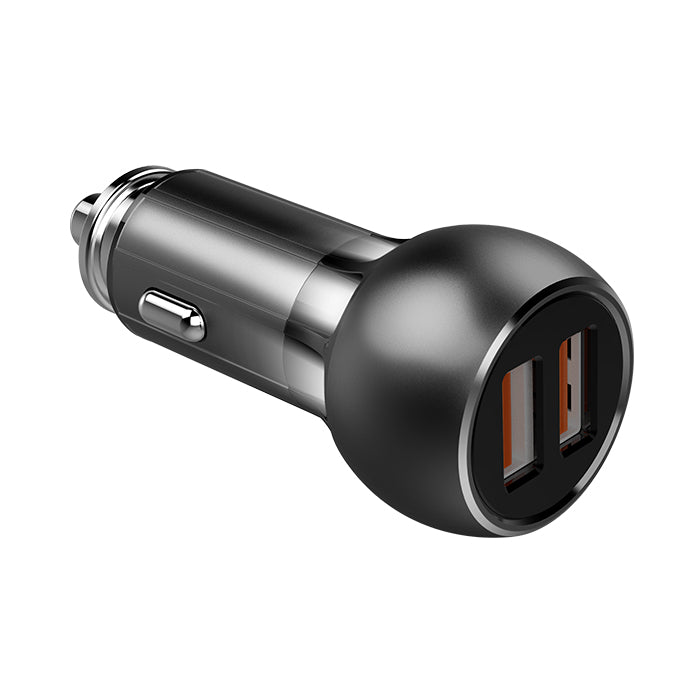 LDNIO C503Q 100% Original Dual USB Quick Metal Car Charger With Lightning to USB Charging Cable