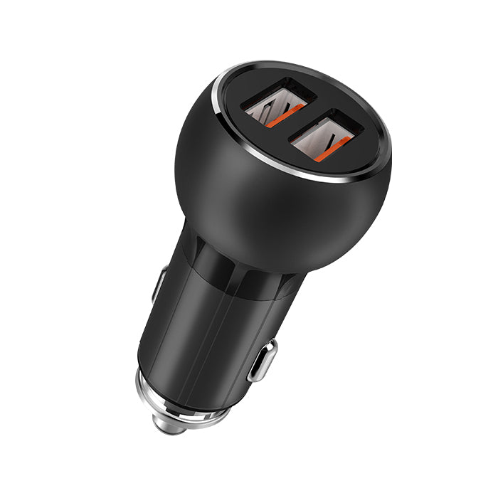 LDNIO C503Q 100% Original Dual USB Quick Metal Car Charger With Lightning to USB Charging Cable