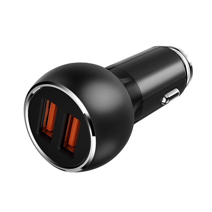 LDNIO C503Q 100% Original Dual USB Quick Metal Car Charger With Lightning to USB Charging Cable